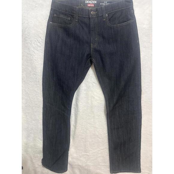 Denizen from Levi’s Men’s 218 Straight Fit Jeans Blue W34 L34 Dark Wash - Picture 1 of 4